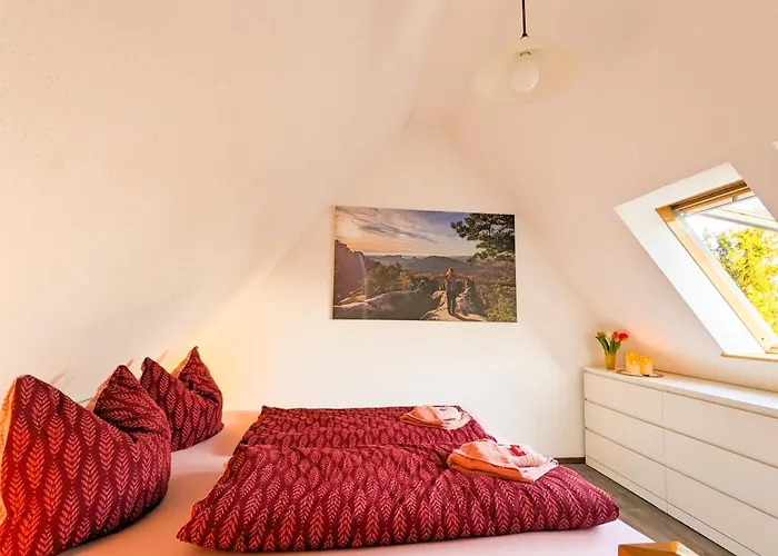 B7 - Urlaubsmagie Maisonette Mit Balkon דירה Lichtenhain (Sebnitz)